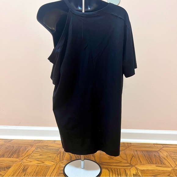 Helmut Lang Black Soft Tie Shoulder Dress - Picture 2 of 6